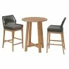 Modway Wellspring 3-Piece Outdoor Patio Teak Wood Bar Set Gary - Modway Wellspring 3-Piece Outdoor Patio Teak Wood Bar Set Gary