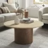 Modway Kioni Round Travertine Coffee Table  - Modway Kioni Round Travertine Coffee Table 