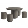 Modway Brion Indoor - Outdoor Patio Concrete 5 Piece Dining Table Gray