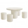 Modway Brion Indoor - Outdoor Patio Concrete 5 Piece Dining Table White