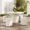 Modway Brion Indoor - Outdoor Patio Concrete 5 Piece Dining Table White 1