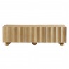 Modway Sorren Scalloped 54" Wood TV Stand Natural Front