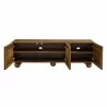 Modway Sorren Scalloped 54" Wood TV Stand Walnut Open - Modway Sorren Scalloped 54" Wood TV Stand Walnut Open
