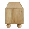 Modway Sorren Scalloped 71" Wood TV Stand Natural Side