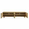 Modway Sorren Scalloped 71" Wood TV Stand Natural Open