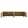 Modway Sorren Scalloped 71" Wood TV Stand Natural Open - Modway Sorren Scalloped 71" Wood TV Stand Natural Open