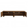 Modway Sorren Scalloped 71" Wood TV Stand Walnut Open