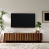 Modway Sorren Scalloped 71" Wood TV Stand Walnut 