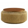 Modway Maris Seagrass and Wood Coffee Table 2