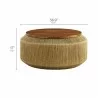 Modway Maris Seagrass and Wood Coffee Table - Modway Maris Seagrass and Wood Coffee Table