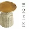 Modway Lazaro Round Rattan Side Table - Modway Lazaro Round Rattan Side Table