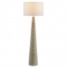 Modway Saylor Carved Ribbed Wood Floor Lamp With Drum Shade 