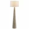 Modway Saylor Carved Ribbed Wood Floor Lamp With Drum Shade  - Modway Saylor Carved Ribbed Wood Floor Lamp With Drum Shade 