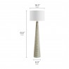 Modway Saylor Carved Ribbed Wood Floor Lamp With Drum Shade 7