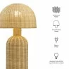 Modway Briar Rattan Table Lamp 2 - Modway Briar Rattan Table Lamp 2