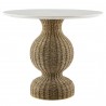 Modway Zale 36" Marble and Seagrass Dining Table Front