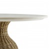 Modway Zale 36" Marble and Seagrass Dining Table