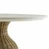 Modway Zale 36" Marble and Seagrass Dining Table - Modway Zale 36" Marble and Seagrass Dining Table