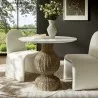 Modway Zale 36" Marble and Seagrass Dining Table - Modway Zale 36" Marble and Seagrass Dining Table