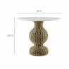 Modway Zale 36" Marble and Seagrass Dining Table - Modway Zale 36" Marble and Seagrass Dining Table