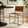 Modway Thatcher Leather and Metal Dining Chair