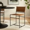 Modway Thatcher Leather and Metal Dining Chair - Modway Thatcher Leather and Metal Dining Chair