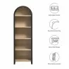 Modway Evie Arched Narrow Bookcase Display Cabinet - Modway Evie Arched Narrow Bookcase Display Cabinet