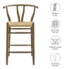 Modway Amish Wood Counter Stool