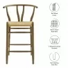 Modway Amish Wood Counter Stool - Modway Amish Wood Counter Stool