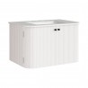 Modway Zia 30" Wall-Mount Bathroom Vanity with Marble Sink White Side