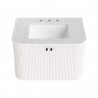 Modway Zia 30" Wall-Mount Bathroom Vanity with Marble Sink White Top
