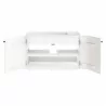 Modway Zia 30" Wall-Mount Bathroom Vanity with Marble Sink White Open - Modway Zia 30" Wall-Mount Bathroom Vanity with Marble Sink White Open