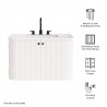 Modway Zia 30" Wall-Mount Bathroom Vanity with Marble Sink White 