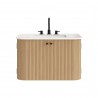 Modway Zia 30" Wall-Mount Bathroom Vanity with Marble Sink Front