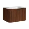 Modway Zia 30" Wall-Mount Bathroom Vanity with Marble Sink Walnut - Modway Zia 30" Wall-Mount Bathroom Vanity with Marble Sink Walnut