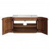 Modway Zia 30" Wall-Mount Bathroom Vanity with Marble Sink Walnut open