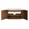Modway Zia 30" Wall-Mount Bathroom Vanity with Marble Sink Walnut open - Modway Zia 30" Wall-Mount Bathroom Vanity with Marble Sink Walnut open