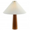 Modway Jessica Wooden Base Table Lamp With Pleated Fabric Shade 1
