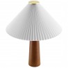 Modway Jessica Wooden Base Table Lamp With Pleated Fabric Shade 2