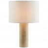 Modway Zenith Travertine Table Lamp With Fabric Drum Shade 6