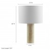 Modway Zenith Travertine Table Lamp With Fabric Drum Shade 4
