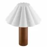 Modway Flora Wood Table Lamp With Pleated Petal Shade 3 - Modway Flora Wood Table Lamp With Pleated Petal Shade 3