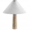 Modway Cove Travertine Table Lamp With Pleated Shade 1
