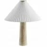 Modway Cove Travertine Table Lamp With Pleated Shade 1 - Modway Cove Travertine Table Lamp With Pleated Shade 1