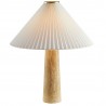 Modway Cove Travertine Table Lamp With Pleated Shade On