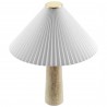 Modway Cove Travertine Table Lamp With Pleated Shade