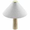 Modway Cove Travertine Table Lamp With Pleated Shade - Modway Cove Travertine Table Lamp With Pleated Shade