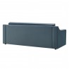 Modway Liora Performance Velvet Sofa Blue Back