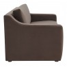 Modway Liora Performance Velvet Sofa Chocolate Brown Side