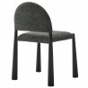 Modway Hayley Upholstered Fabric Dining Side Chair Black Anthracite Back
